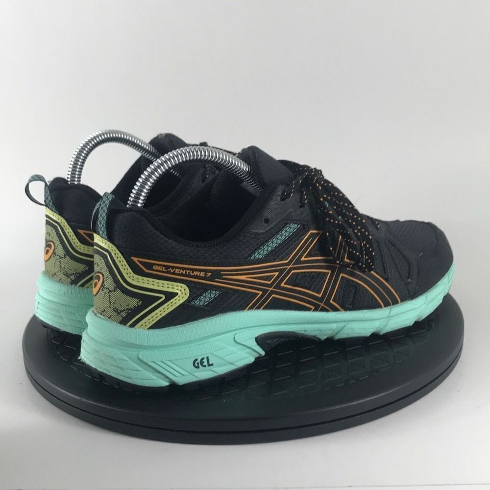 Asics Gel-Venture 7 Black/Green Athletic Running Shoes 1012A476 Women’s Size 8.5 - Picture 5 of 12